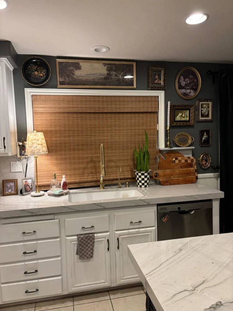 Cordless Bamboo Window Shades – Natural Woven Wood Roman Blinds