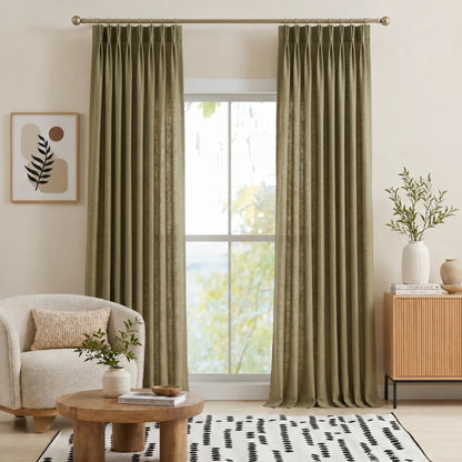 Rowan Luxury Custom Linen Pinch Pleat Curtains for Elegant Living Spaces