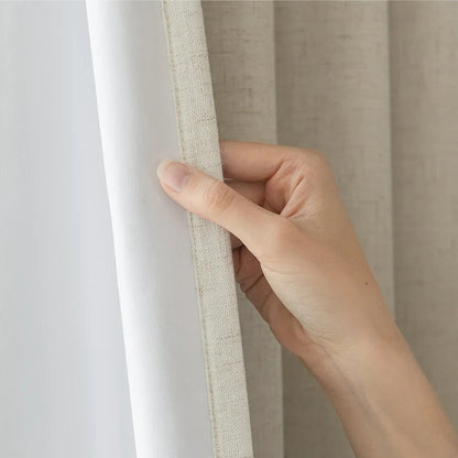 Custom Linen Blackout Curtains, Pinch Pleated Drapes