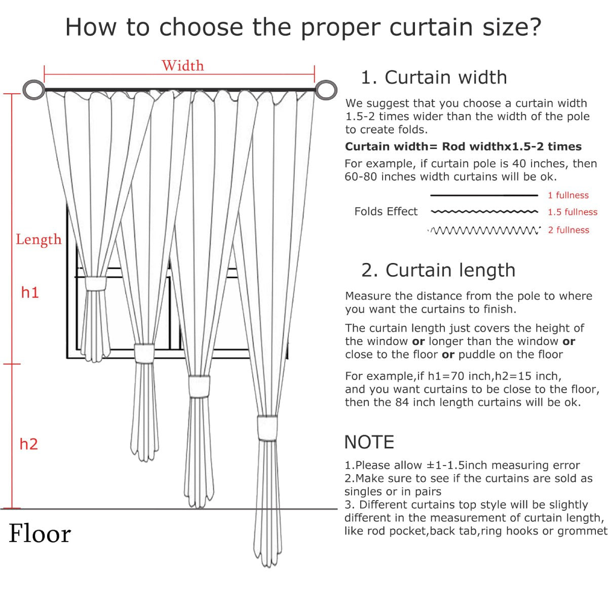 Linen Blackout Curtains, 40“W Natural Thermal Pinch Pleated Drapes (Pack of 2)