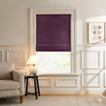 Harper Custom Linen Roman Shades, Motorized & Cordless Options