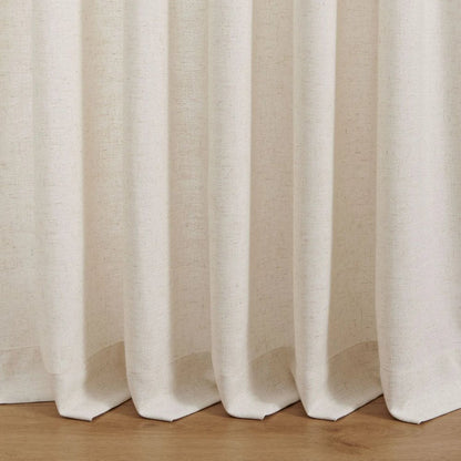Premium custom linen curtains featuring memory shaping for perfect pinch pleat folds