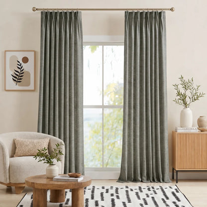Rowan Luxury Custom Linen Pinch Pleat Curtains for Elegant Living Spaces