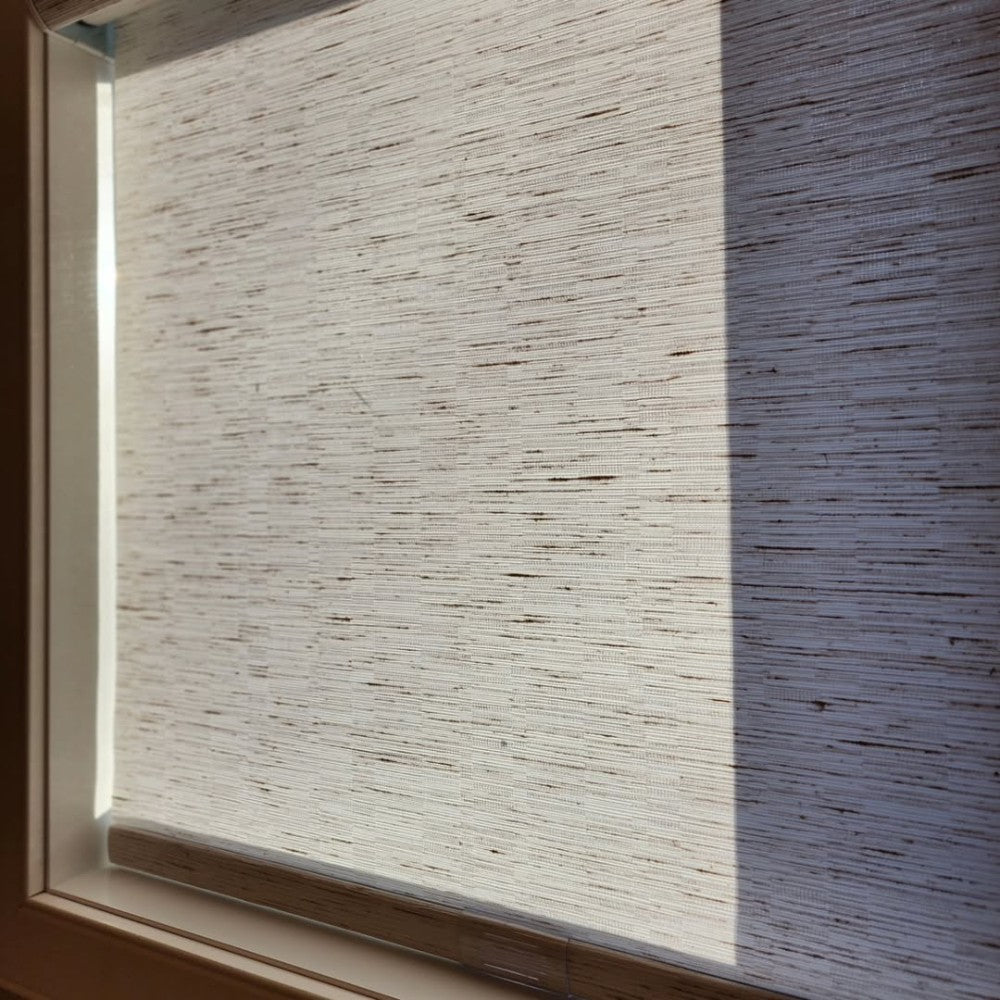 Silas linen Custom roller shades, Cordless - MorraHome