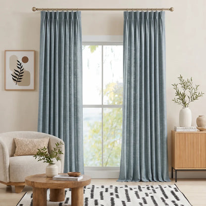 Rowan Luxury Custom Linen Pinch Pleat Curtains for Elegant Living Spaces