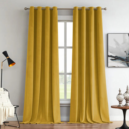Elara Soft 100% Blackout Velvet Curtains - MorraHome