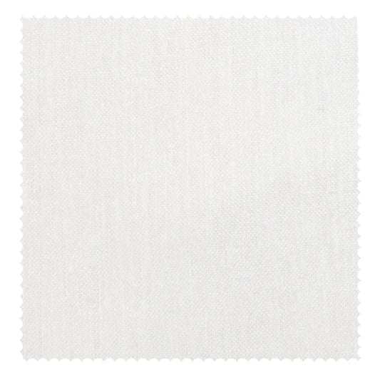 Asher Belgian Flax Linen Fabric Swatch - White