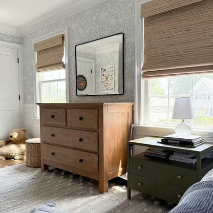 Woven Wood Shades: Natural Ramie Beige (Luxury Edition)