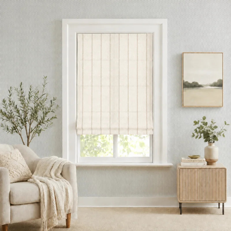 Sawyer Custom Striped Roman Shades