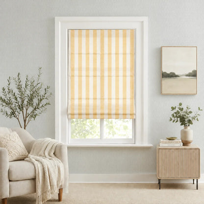 Sawyer Custom Striped Roman Shades