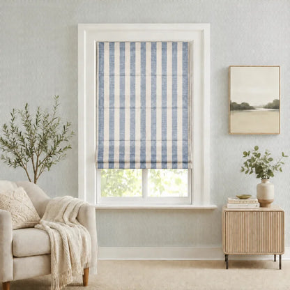 Sawyer Custom Striped Roman Shades