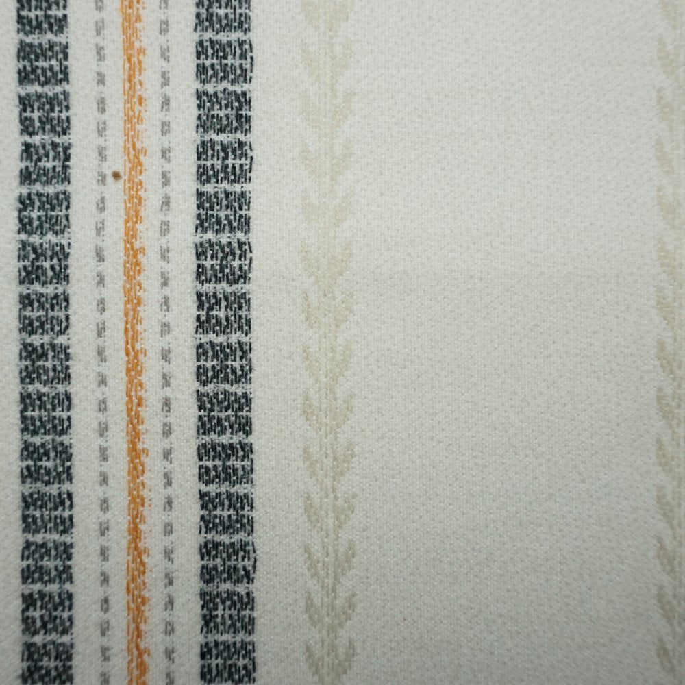 Custom Wool Blend Striped Roman Shades - The Artisan Vine Collection