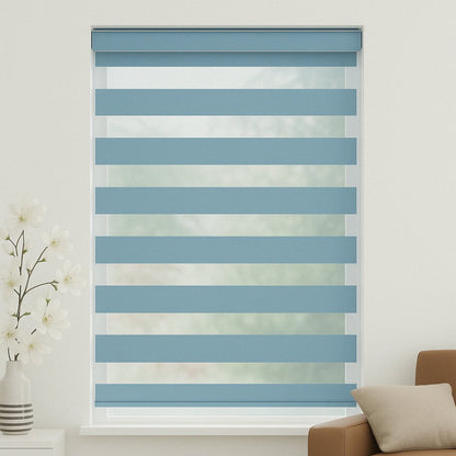 MorraHome Cordless Light Filtering Zebra Blinds for Windows - MorraHome