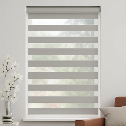 MorraHome Cordless Light Filtering Zebra Blinds for Windows - MorraHome