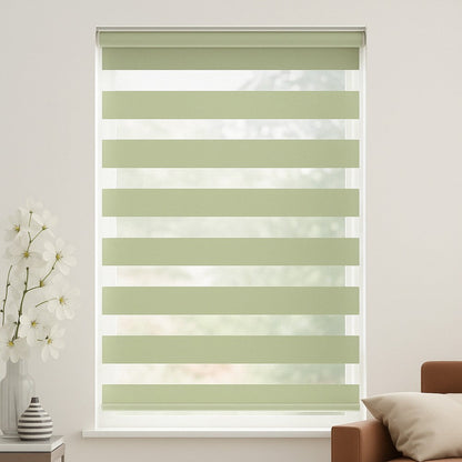 MorraHome Cordless Light Filtering Zebra Blinds for Windows - MorraHome