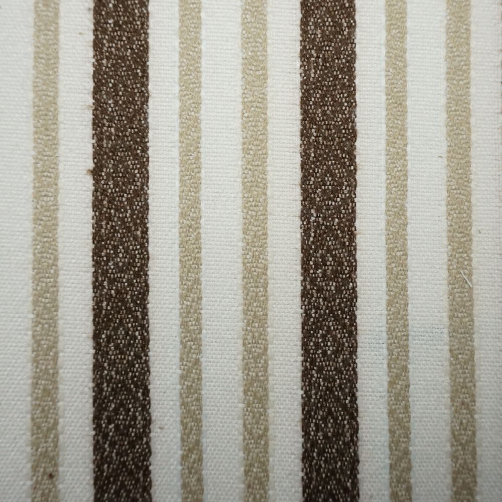Earth Tone Heritage Stripe Custom Wool-Blend Roman Shade