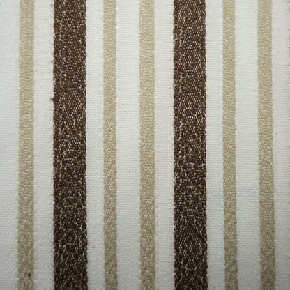 Earth Tone Heritage Stripe Custom Wool-Blend Roman Shade