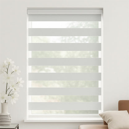 MorraHome Cordless Light Filtering Zebra Blinds for Windows - MorraHome