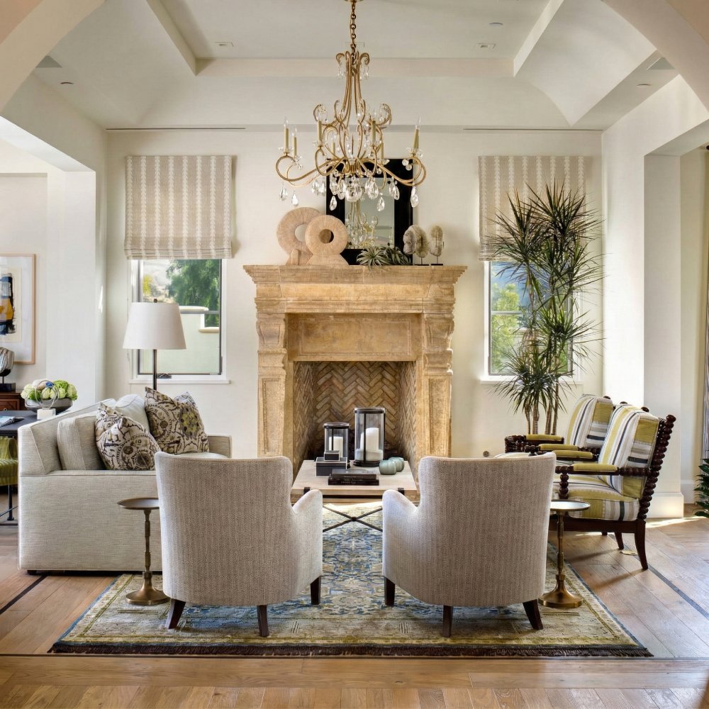 Oatmeal Wheat Stripe Wool-Blend Roman Shade