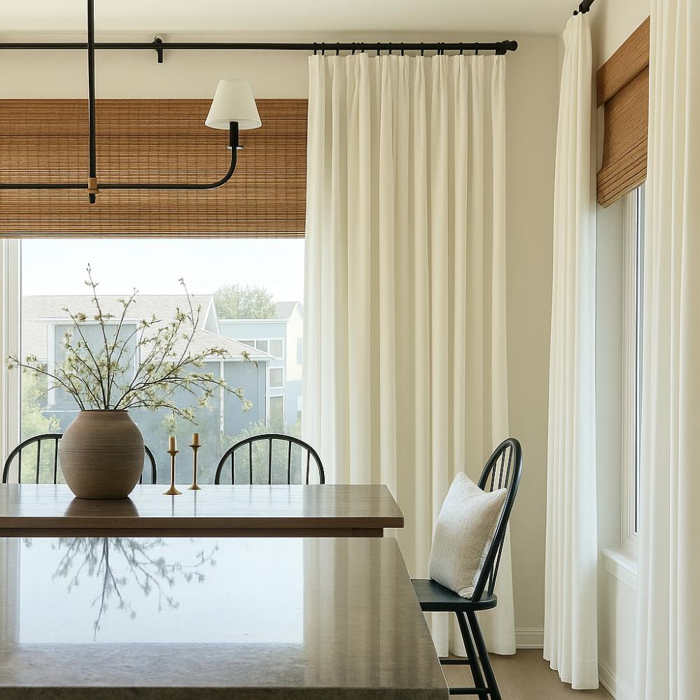 MorraHome Custom Bamboo Roman Shades - MorraHome