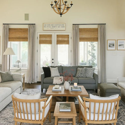 MorraHome Custom Bamboo Woven Wood Shades, Cordless