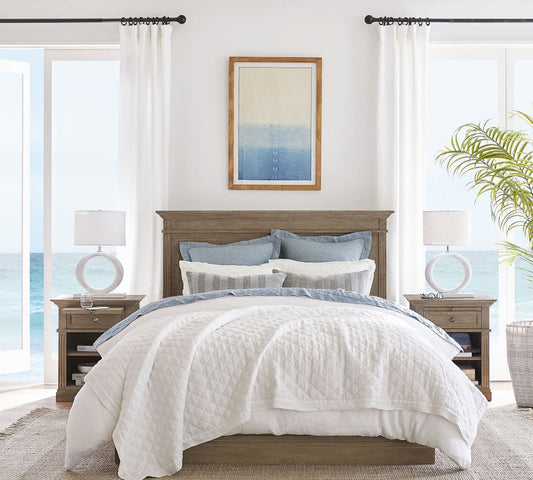 Custom White Belgian Flax Linen Unlined Curtain - Crisp and Airy Light Filtering