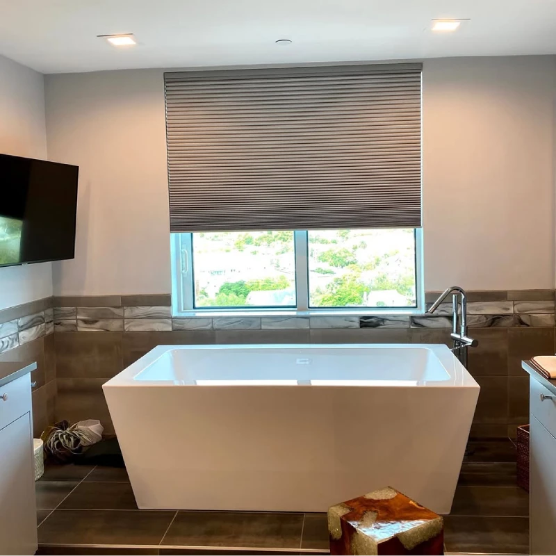 Custom No-Drill Cordless Blackout Cellular Shades