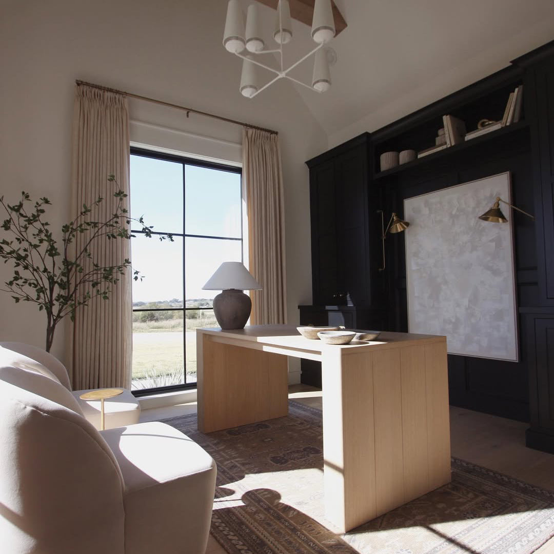 Sand Beige custom linen blackout curtains with high-density privacy lining